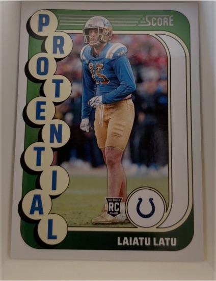 2024 Panini Score #22 Laiatu Latu — front