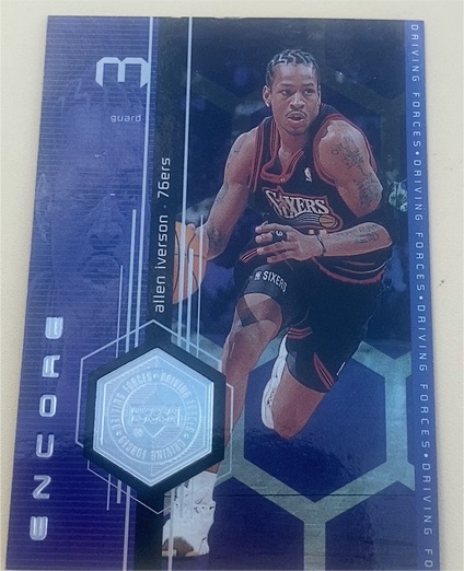 1998-99 Upper Deck Encore #F3 Allen Iverson Driving Forces — front