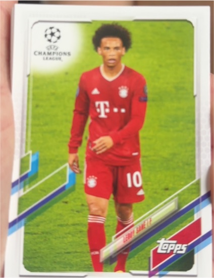 2020-21 Topps Chrome UEFA Champions League #62 Leroy Sané — front