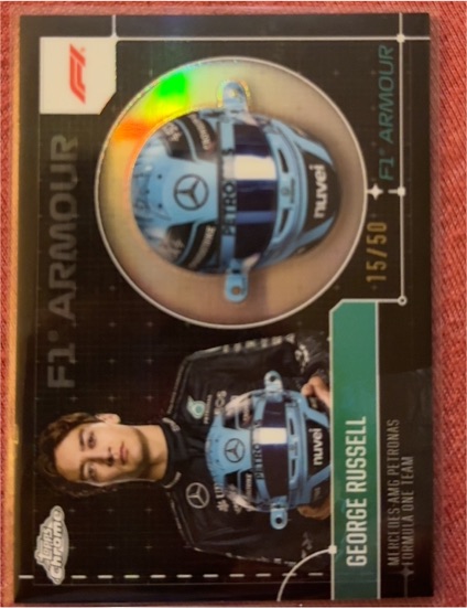 2024 Topps Chrome Formula 1 F1 Armour #F1A-15 George Russell — front