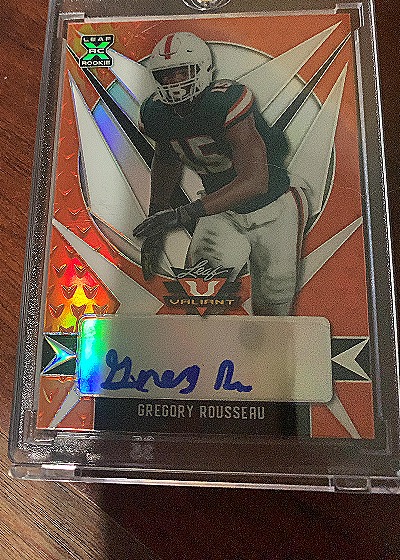 2021 Leaf Valiant #BA-GR1 Gregory Rousseau — front
