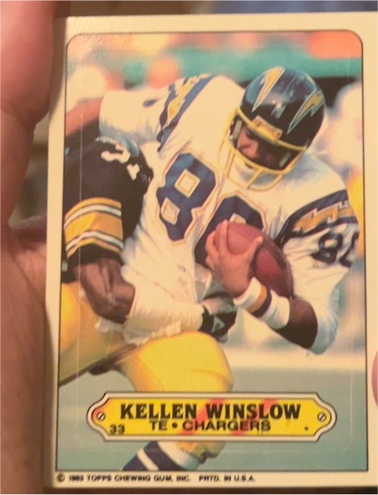 1983 Topps #33 Kellen Winslow — front