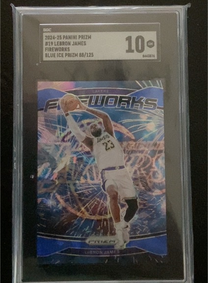 2024-25 Panini Prizm Fireworks #19 LeBron James — front