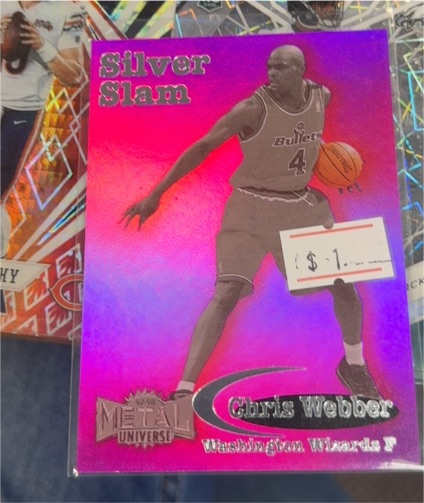 1997-98 Skybox Metal Universe Silver Slam #20 Chris Webber — front