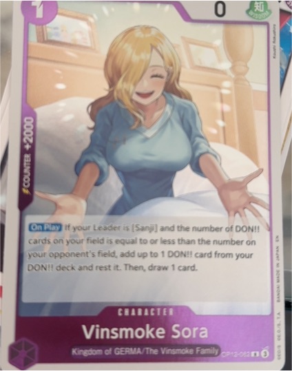 One Piece Legacy of the Master OP12-062 Vinsmoke Sora — front