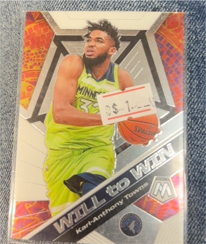 2019-20 Panini Mosaic #2 Karl-Anthony Towns Will to Win — front
