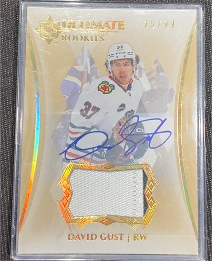 2023-24 Upper Deck Ultimate Collection #37 David Gust Ultimate Rookies Patch Auto — front