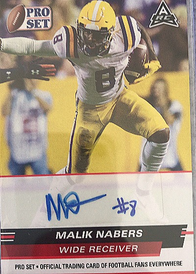 2022 Pro Set Draft #PSA-MN1 Malik Nabers Autographs — front