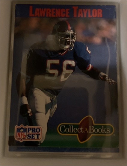 1990 Pro Set Collect A Books # Lawrence Taylor — front