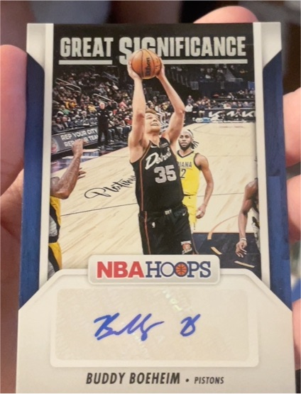 2024-25 Panini NBA Hoops #GS-BBP Buddy Boeheim Great Significance Auto — front