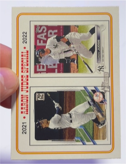 2023 Topps Heritage #4 Aaron Judge Special 2021-2022 — front