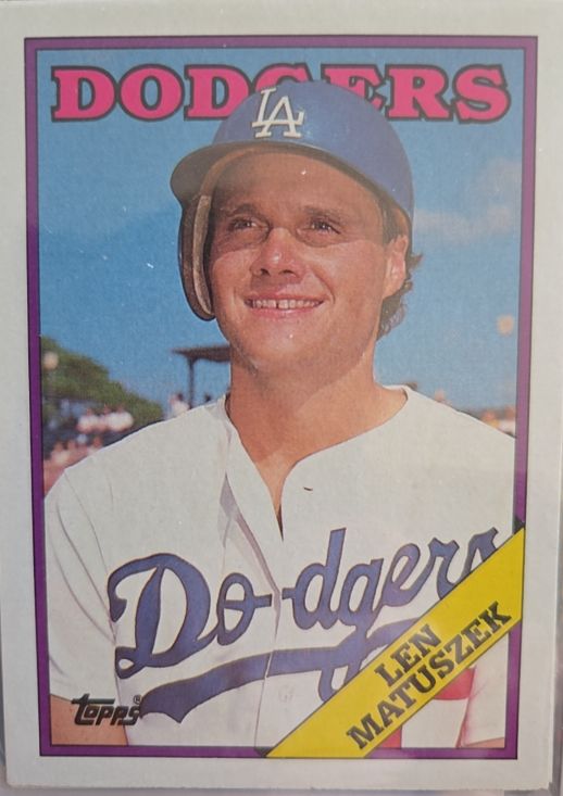 1988 Topps #92 Len Matuszek — front