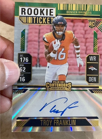 2024 Panini Contenders Football Rookie Ticket #RC Troy Franklin — front