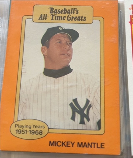 1987 Hygrade Baseball's All-Time Greats #NNO Mickey Mantle — front