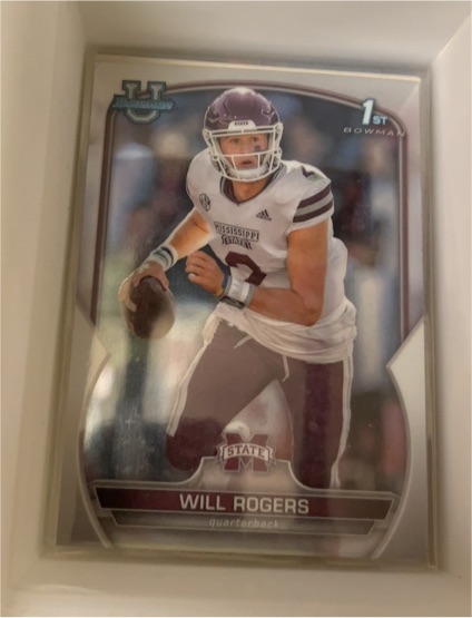 2022 Bowman University Chrome #46 Will Rogers — front