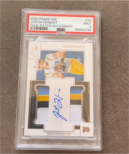 2020 Panini One #33 Justin Herbert — front