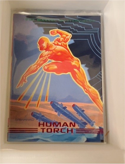 1993 Skybox Marvel Masterpieces #2 Human Torch — front