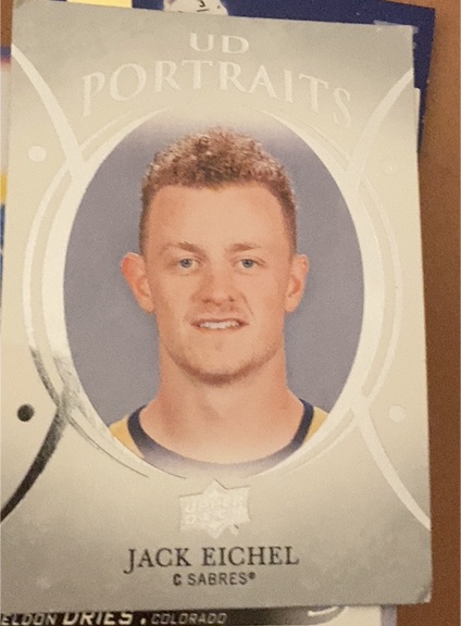 2018-19 Upper Deck UD Portraits #P-15 Jack Eichel — front