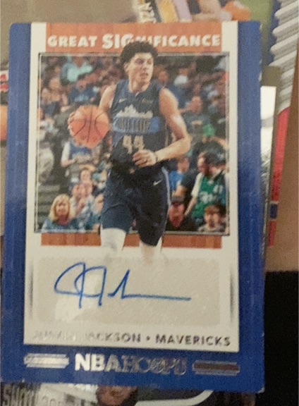 2019-20 Panini NBA Hoops Great Significance #GS-JJK Justin Jackson — front