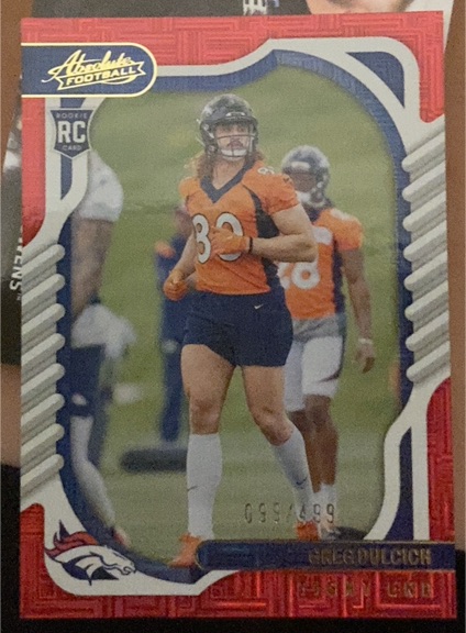 2022 Panini Absolute #163 Greg Dulcich — front