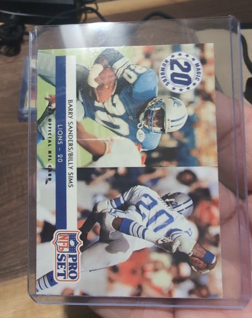 1992 Pro Set #349 Barry Sanders / Billy Sims — front