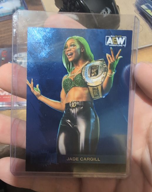 2022 SkyBox Metal Universe AEW #111 Jade Cargill Blue Spectrum — front