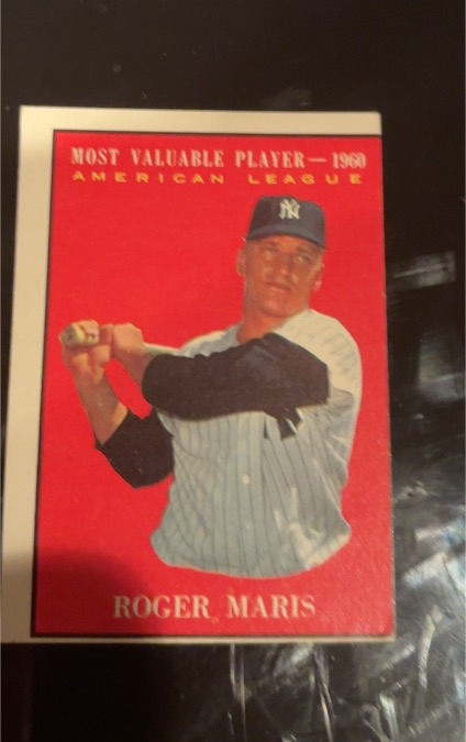 1961 Topps #478 Roger Maris MVP — front