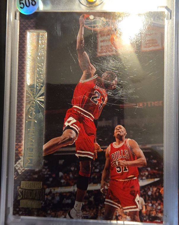 1996-97 Topps Stadium Club Shining Moments #SM2 Michael Jordan — front