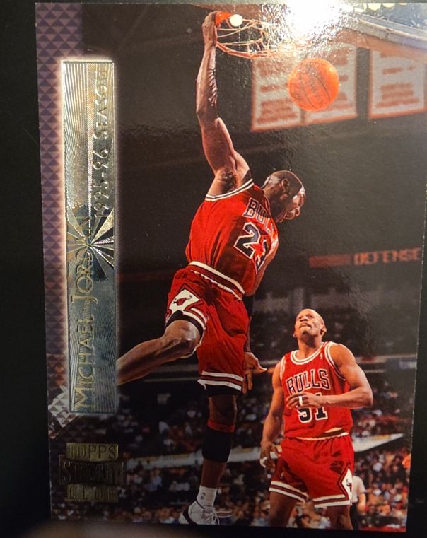 1996-97 Topps Stadium Club #SM2 Michael Jordan Shining Moments — front