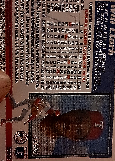 1995 Topps #553 Will Clark — back