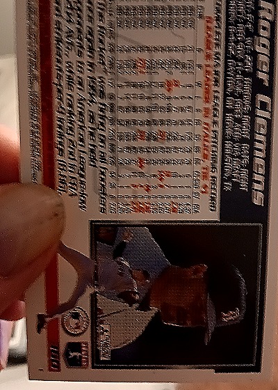 1995 Topps #360 Roger Clemens — back