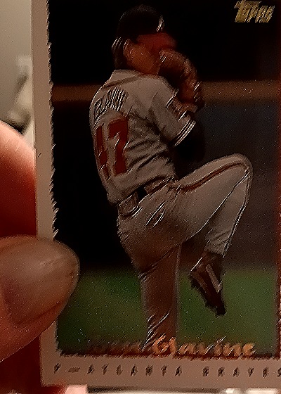1995 Topps Cyberstats #101 Tom Glavine — front