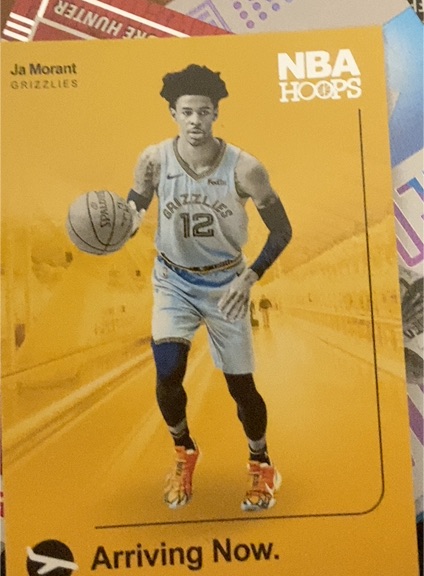 2019-20 Panini NBA Hoops #12 Ja Morant Arriving Now Rookie — front