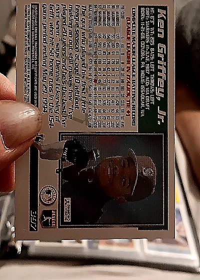 1994 Fleer #9 Ken Griffey Jr. — back