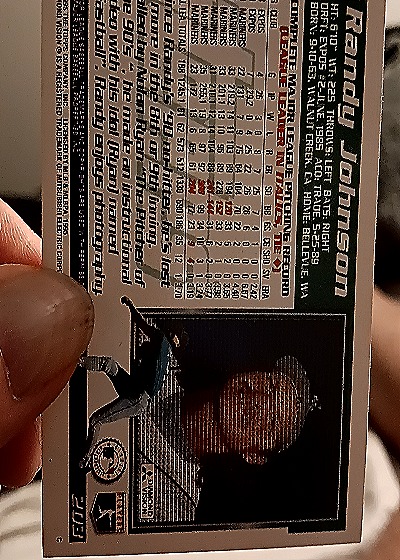 1995 Topps #9 Randy Johnson — back