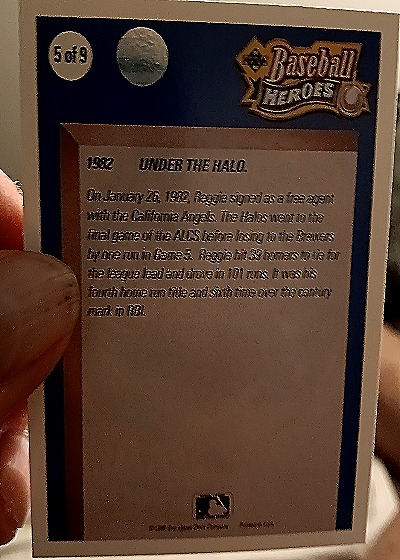 1990 Upper Deck Baseball Heroes #5 Reggie Jackson — back