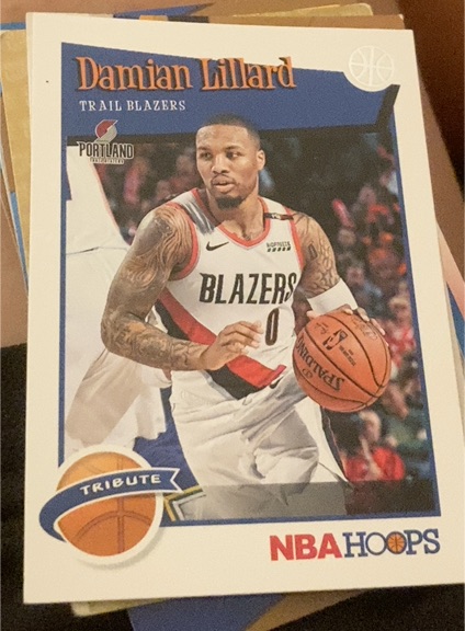 2019-20 Panini NBA Hoops Tribute #291 Damian Lillard — front