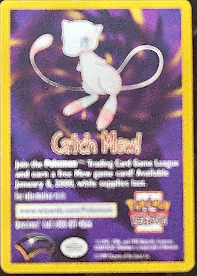 1999 Pokémon Catch Mew! Promo — front