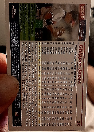 2003 Topps #33 Chipper Jones — back