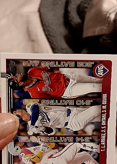 2025 Topps Series 1 #347 Luis Arraez / Shohei Ohtani / Marcell Ozuna — front
