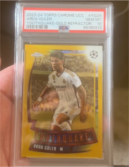 2023-24 Topps Chrome UEFA Club Competitions #YQ24 Arda Guler Youthquake Gold Refractor — front