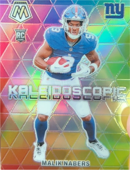 2024 Panini Mosaic #22 Malik Nabers Kaleidoscopic Rookie Card — front