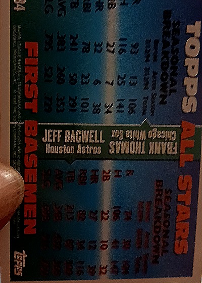 1994 Topps #394 Jeff Bagwell — back