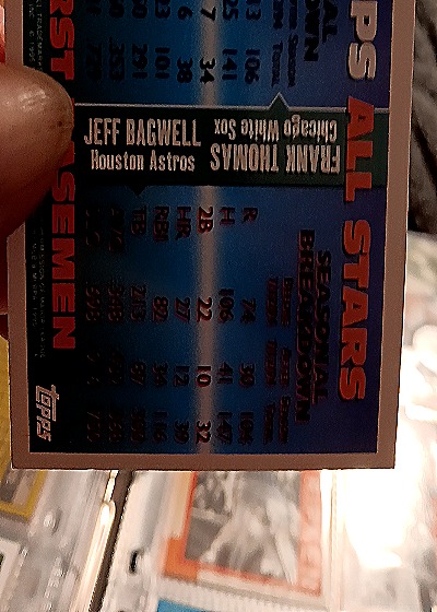 1994 Topps All Stars #7 Jeff Bagwell — back