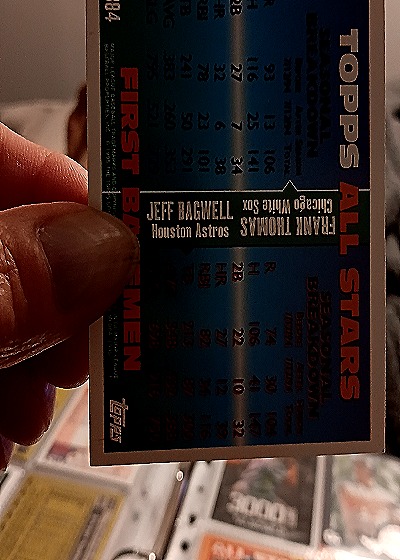 1995 Topps #384 Frank Thomas / Jeff Bagwell — back