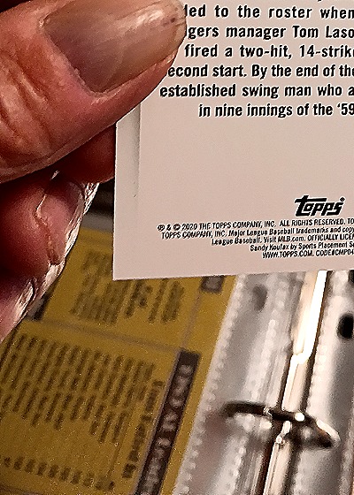 2020 Topps Update Decades' Best #DB-9 Sandy Koufax — back