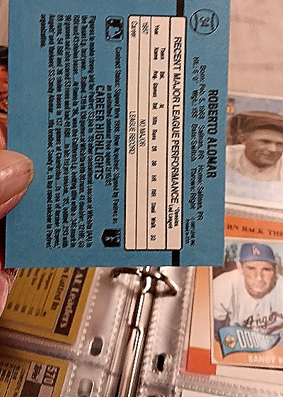 1988 Donruss #34 Roberto Alomar — back