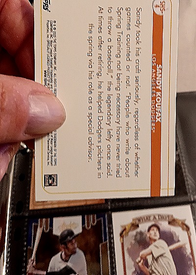 2020 Topps Opening Day Spring Has Sprung #4 Sandy Koufax — back