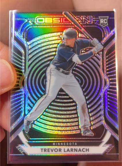 2021 Panini Chronicles Obsidian #29 Trevor Larnach Rookie — front