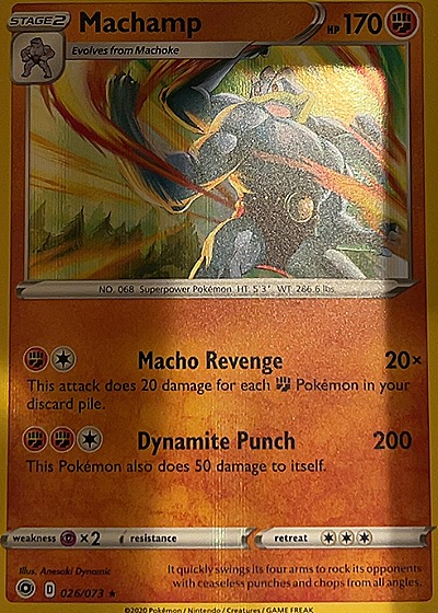 2020 Pokémon Champion's Path #26 Machamp — front